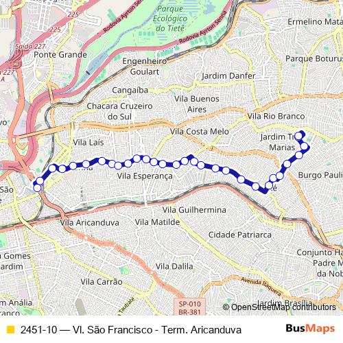 2451-10 bus Line Map