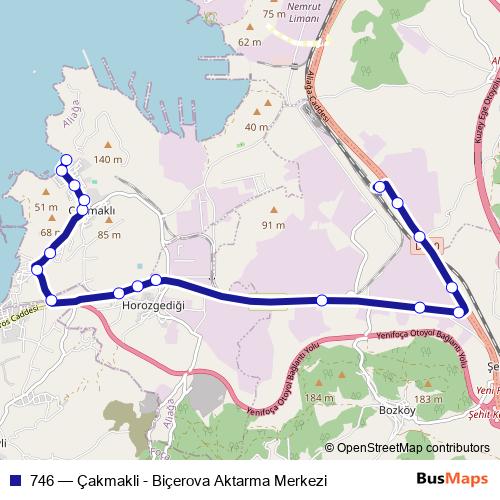 746 bus Line Map