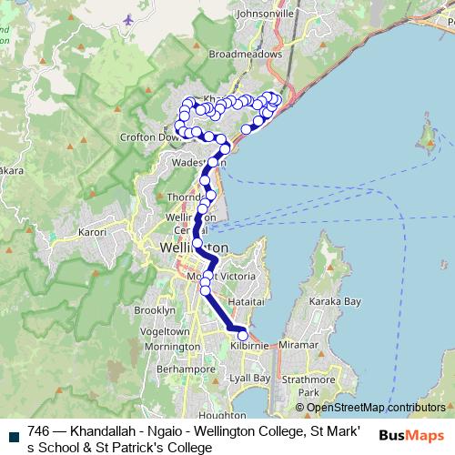 746 bus Line Map
