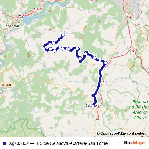 Xg703002 bus Line Map