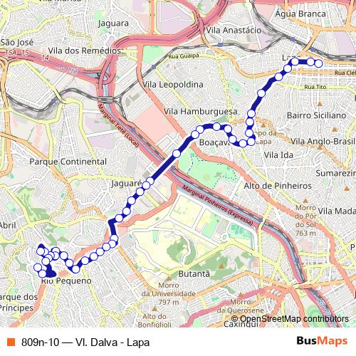 809n-10 bus Line Map