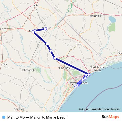 Mar. to Mb bus Line Map