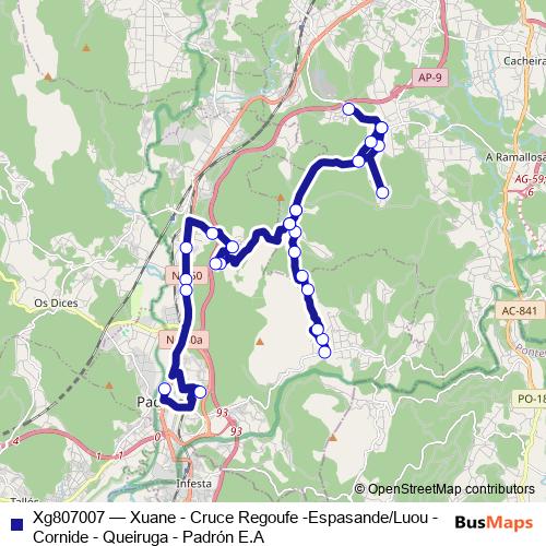 Xg807007 bus Line Map