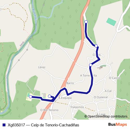 Xg835017 bus Line Map