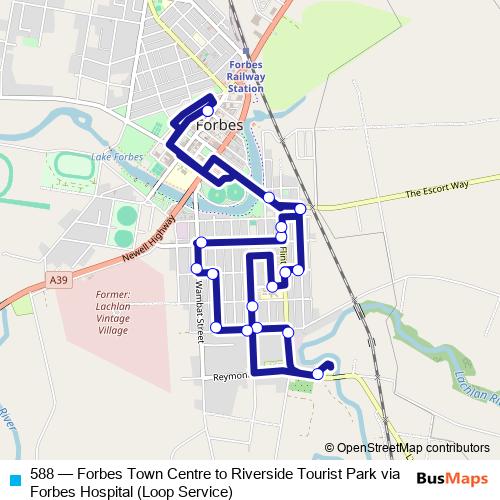588 bus Line Map