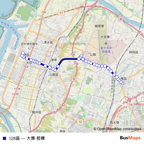 128區 bus Line Map