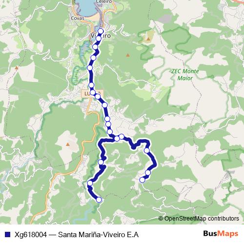 Xg618004 bus Line Map