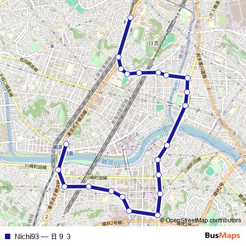 Nichi93 bus Line Map
