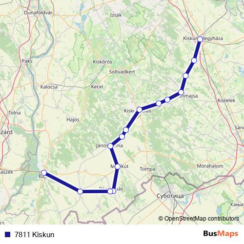 7811 Kiskun rail Line Map