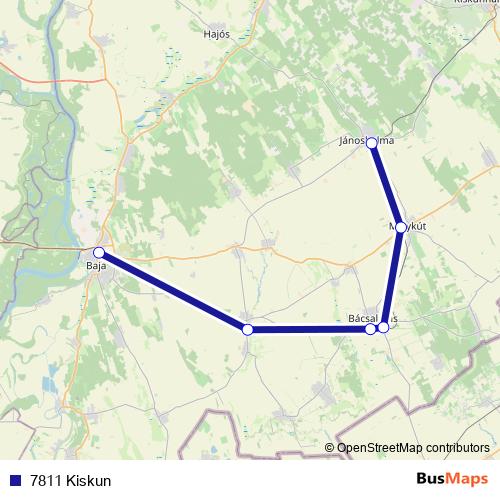 7811 Kiskun rail Line Map