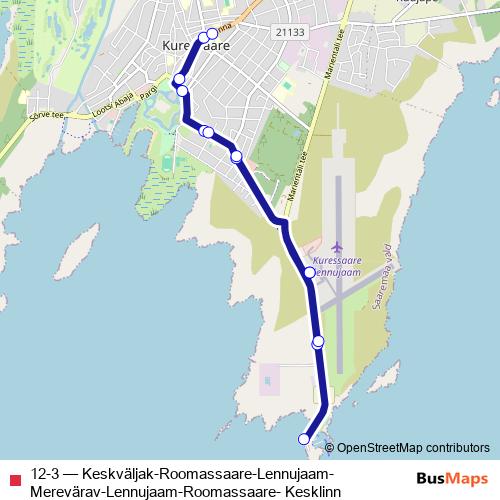 12-3 bus Line Map