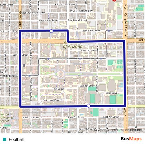 Football bus Line Map