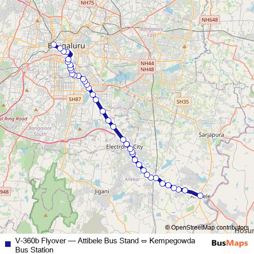 V-360b Flyover bus Line Map