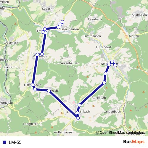 LM-55 bus Line Map