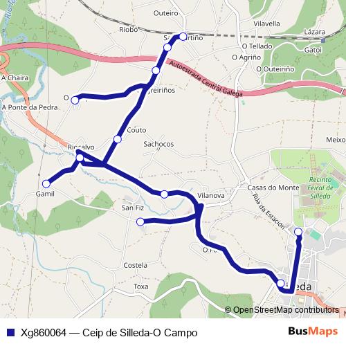 Xg860064 bus Line Map