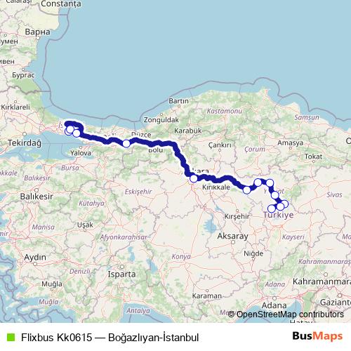 Flixbus Kk0615 bus Line Map