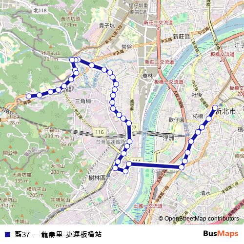 藍37 bus Line Map