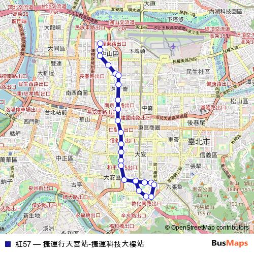紅57 bus Line Map