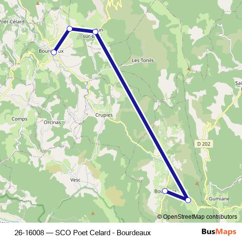 26-16008 bus Line Map