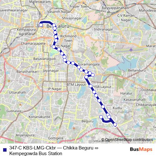 347-C KBS-LMG-Ckbr bus Line Map