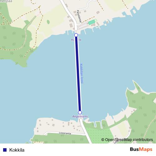 Kokkila ferry Line Map