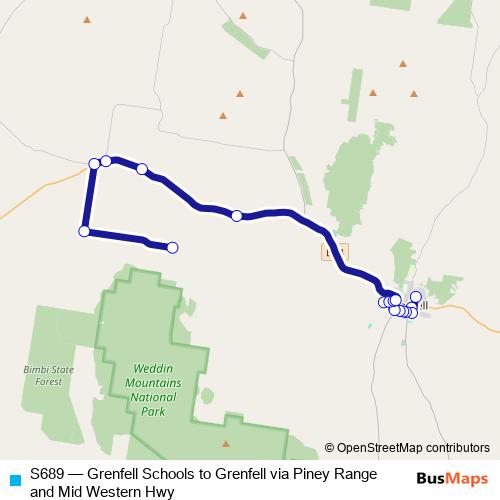 S689 bus Line Map