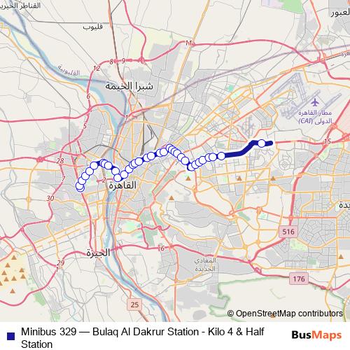 Minibus 329 bus Line Map