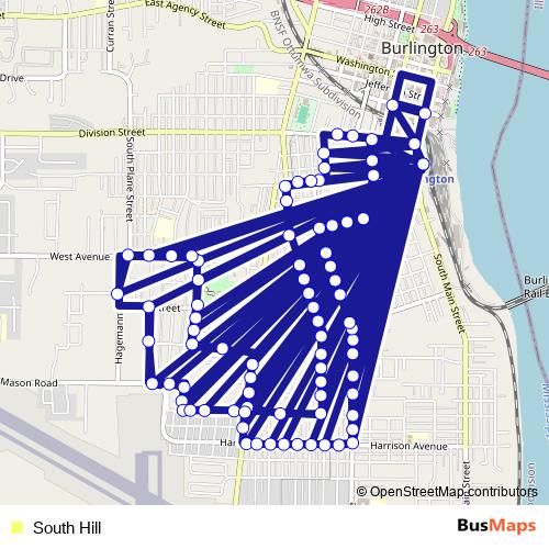 South Hill bus Line Map