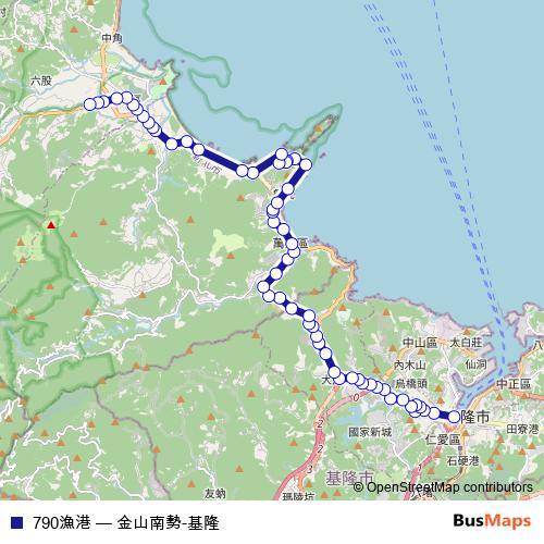 790漁港 bus Line Map