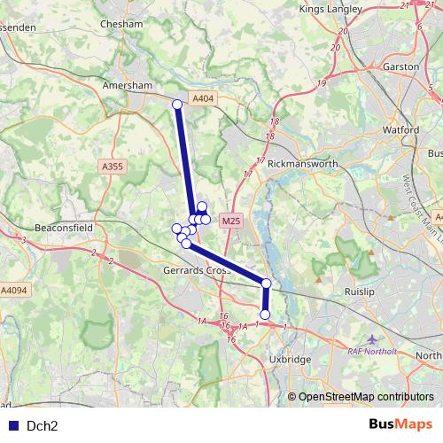 Dch2 bus Line Map