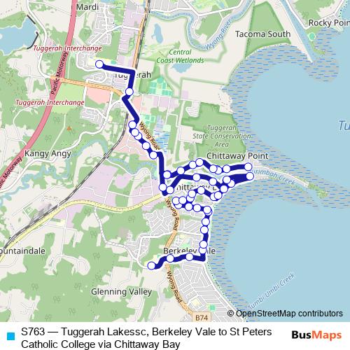 S763 bus Line Map