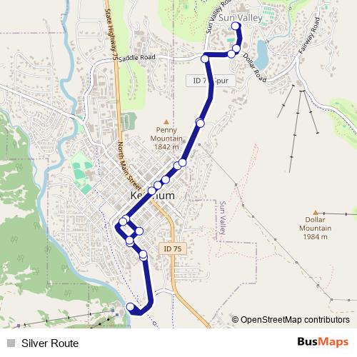 Silver Route bus Line Map