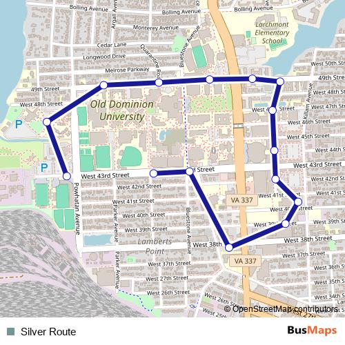 Silver Route bus Line Map