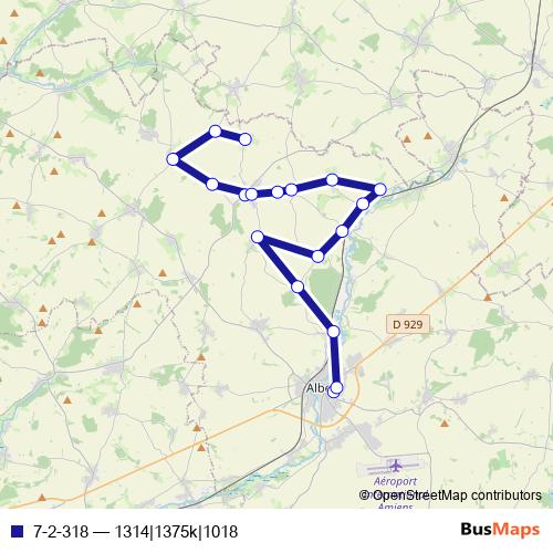 7-2-318 bus Line Map