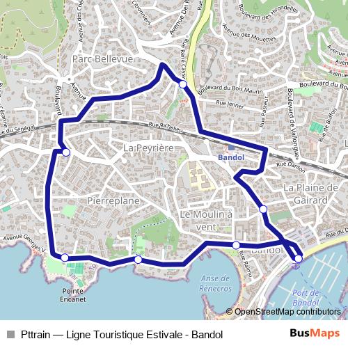 Pttrain bus Line Map