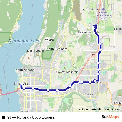 98 bus Line Map