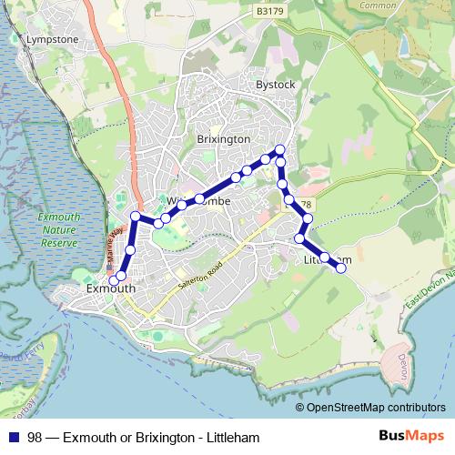 98 bus Line Map