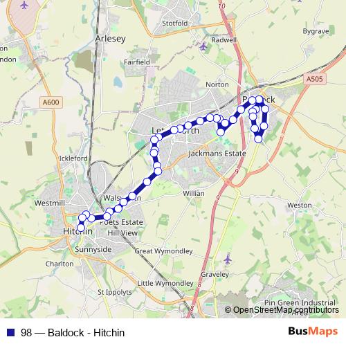 98 bus Line Map
