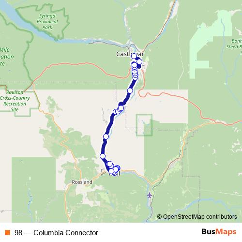 98 bus Line Map