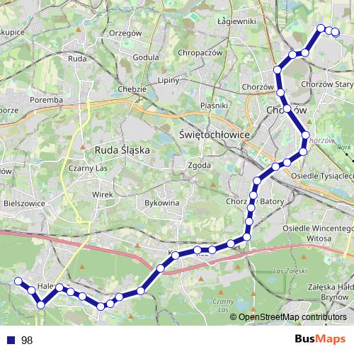 98 bus Line Map