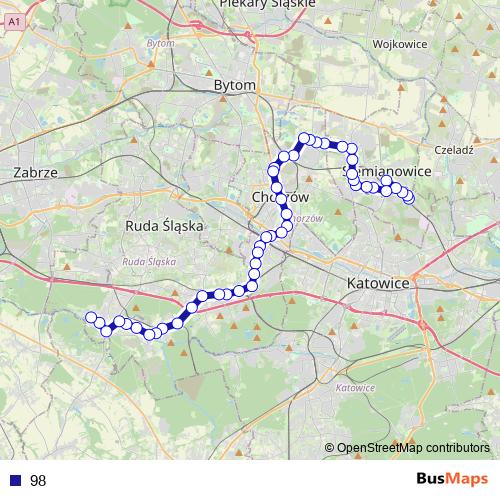 98 bus Line Map