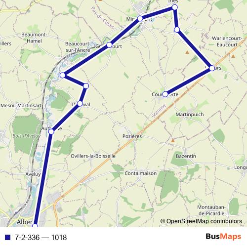 7-2-336 bus Line Map