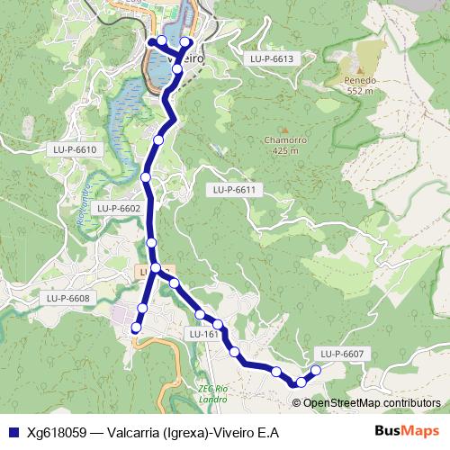 Xg618059 bus Line Map