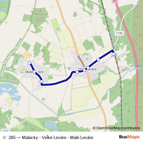 265 bus Line Map