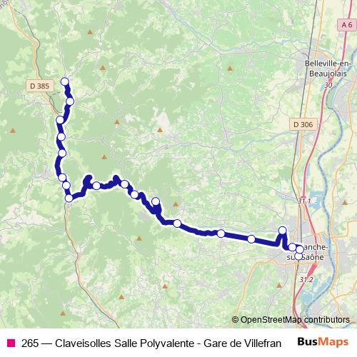 265 bus Line Map