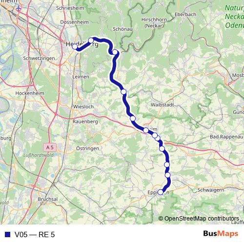 V05 rail Line Map
