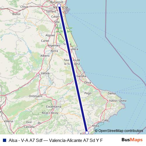 Alsa - V-A A7 Sdf bus Line Map