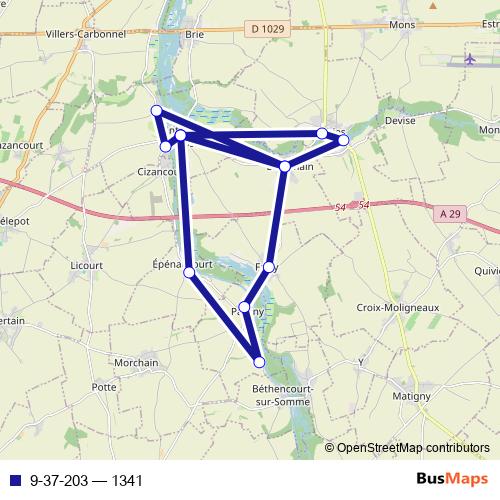 9-37-203 bus Line Map