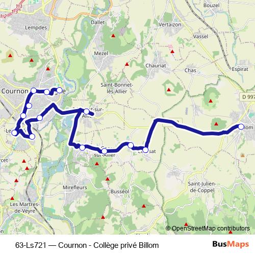 63-Ls721 bus Line Map