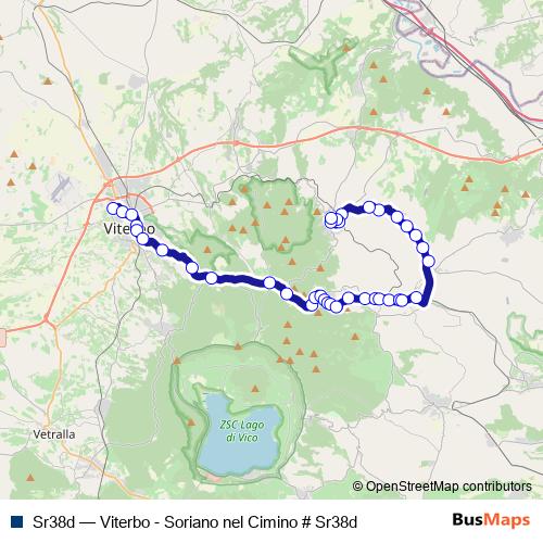 Sr38d bus Line Map